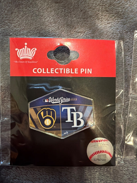 2026 World Series Dueling Collector Pin Milwaukee Brewers vs Tampa Bay Rays V5