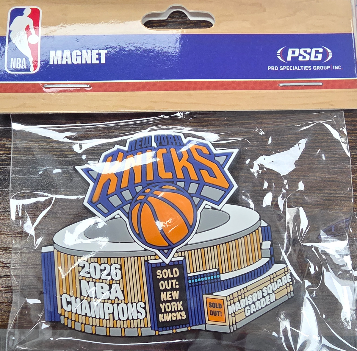 2025 2026 NBA Finals Champions Collector Magnet New York Knicks MSG