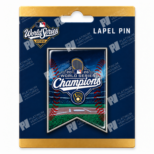 2026 World Series Champions Milwaukee Brewers Collector Banner Pin v3