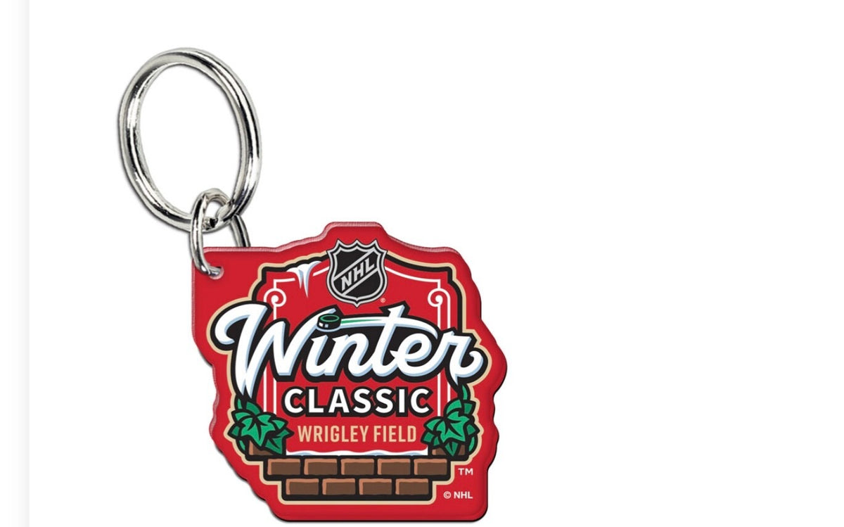 2024 2025 NHL Winter Classic Logo Key Ring Wrigley Field Chicago Blackhawks