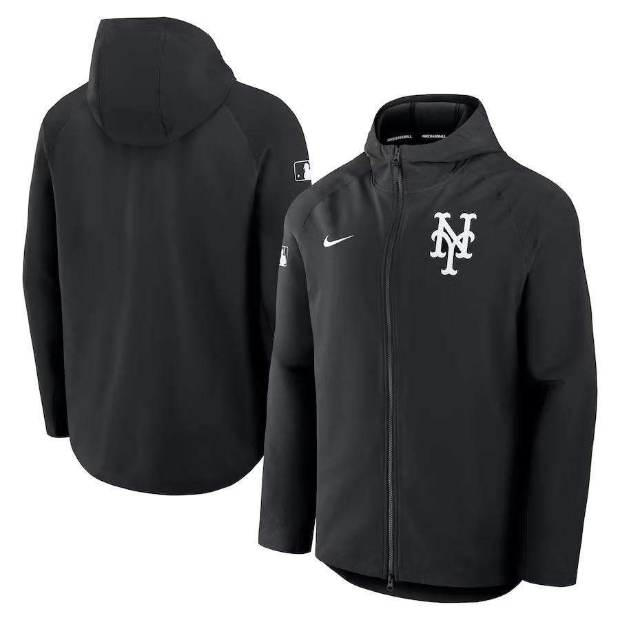 New York Mets Nike Authentic Collection Raglan Performance Full-Zip Jacket Large