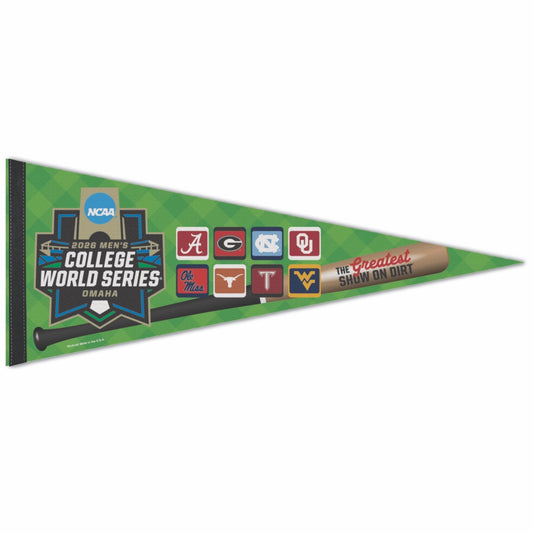 2026 NCAA Mens College Baseball World Series Pennant CWS Omaha UNC Georgia