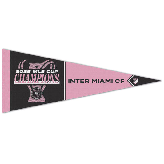 2025 MLS CUP CHAMPIONS Inter- Miami FC Premium Pennant 12x 30 Lionel Messi