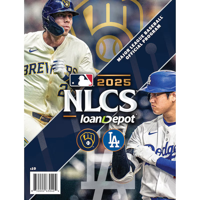 2025 MLB OFFICIAL NLCS PROGRAM Los Angeles Dodgers Milwaukee Brewers SHIPS 10/15