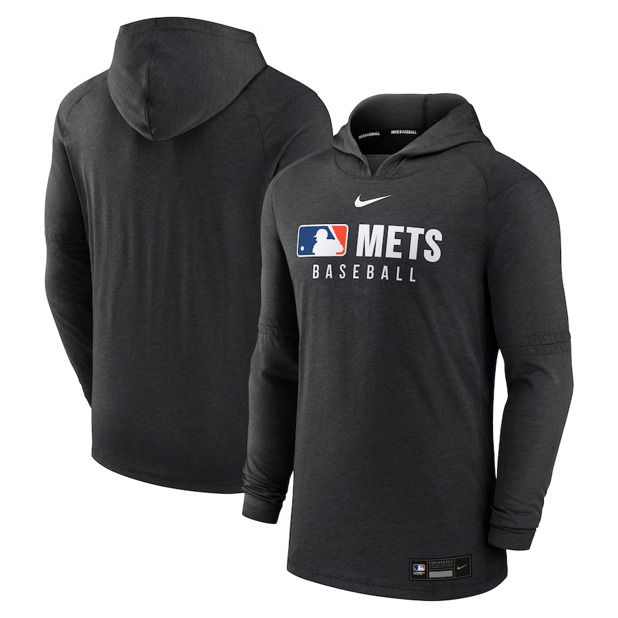 New York Mets Nike Authentic Collection Tri-Blend Dri-FIT Hoodie L