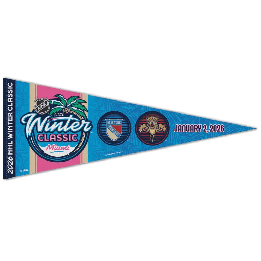 2026 NHL Winter Classic Dueling Logo Pennant New York Rangers Florida Panthers