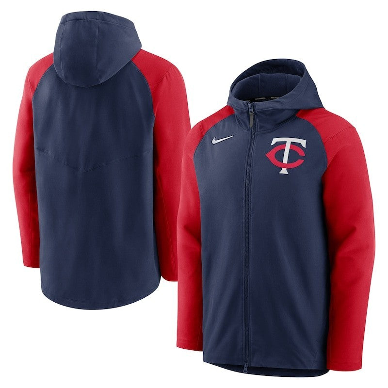 Nike Authentic Collection Jacket Raglan Full-Zip Hoodie Minnesota Twins L