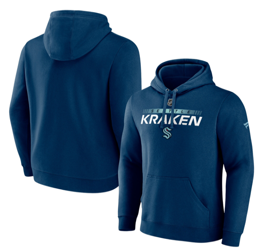 Seattle Kraken NHL Fanatics Brand Hoodie Sweatshirt Pro Locker Room Large
