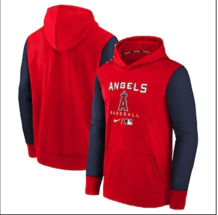 Los Angeles Angels Anaheim Nike MLB Authentic Collection Hoodie Sweatshirt Large