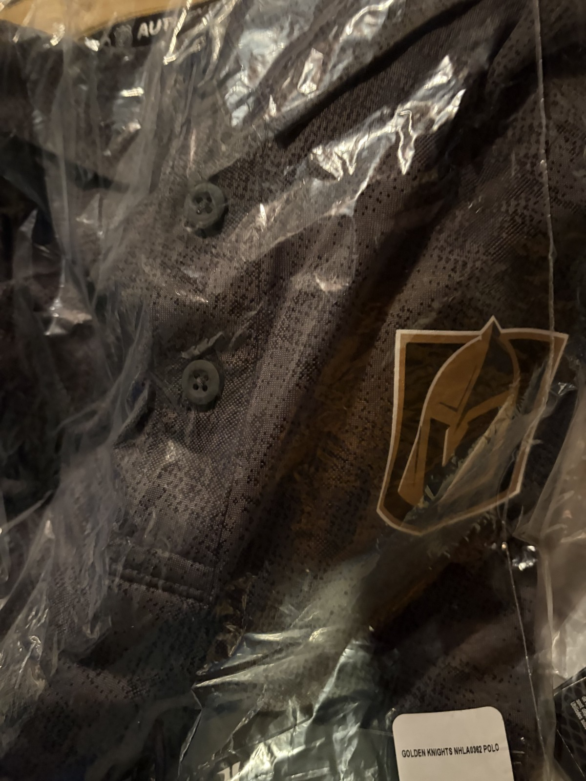 Vegas Golden Knights Authentic Pro Rink Tech Polo Large