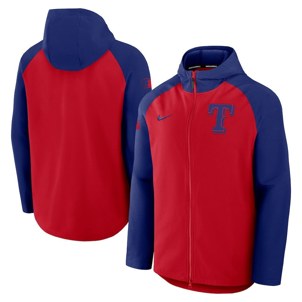 Texas Rangers Nike Authentic Collection Raglan Performance Full-Zip Jacket Large
