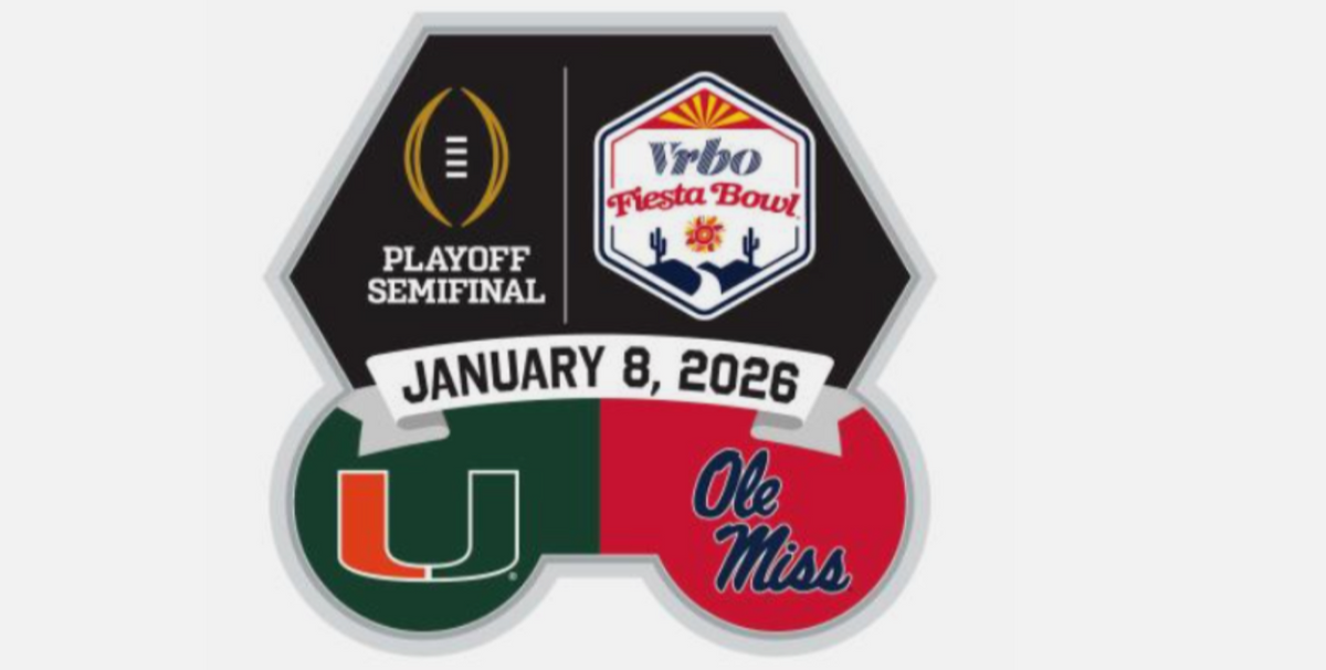 2026 CFP Fiesta Bowl Dueling Pin Miami Hurricanes Ole Miss Rebels 1/9/26
