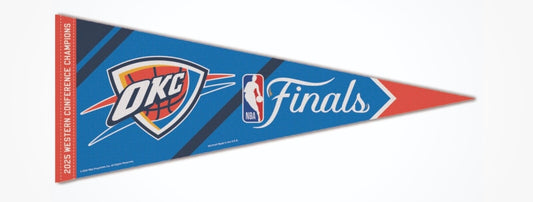 Oklahoma City Thunder 2025 western conference champions nba finals pennant