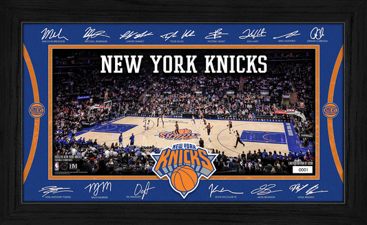 2025 NBA New York Knicks Framed MSG Jalen Brunson 12x20 Finals Champions 2026 Au