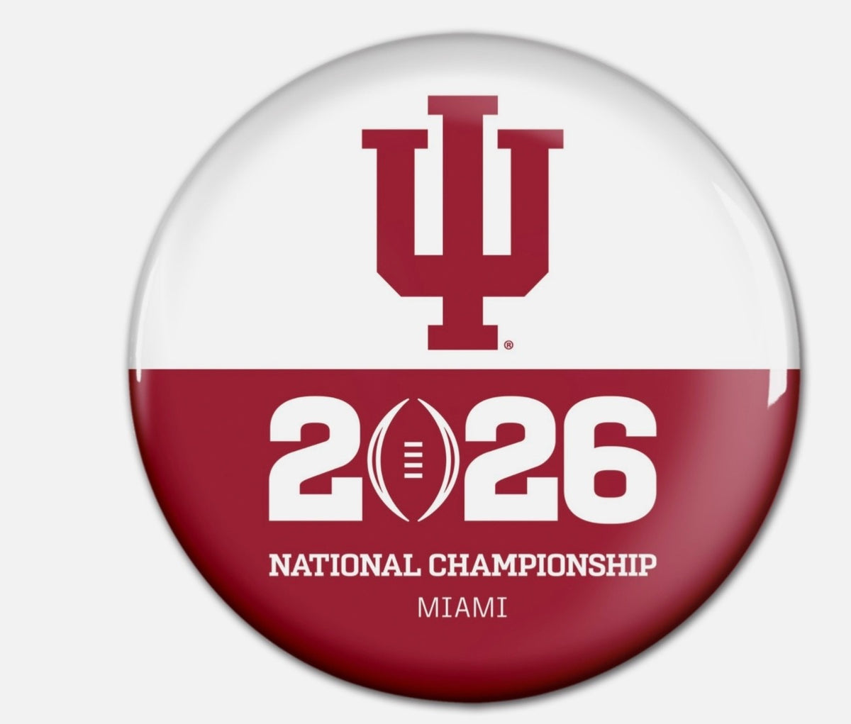 2025 2026 CFP National Championship Indiana Hoosiers Button Peach Bowl