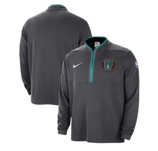 Washington Wizards Nike 2023/24 Authentic Coaches Half Zip Large