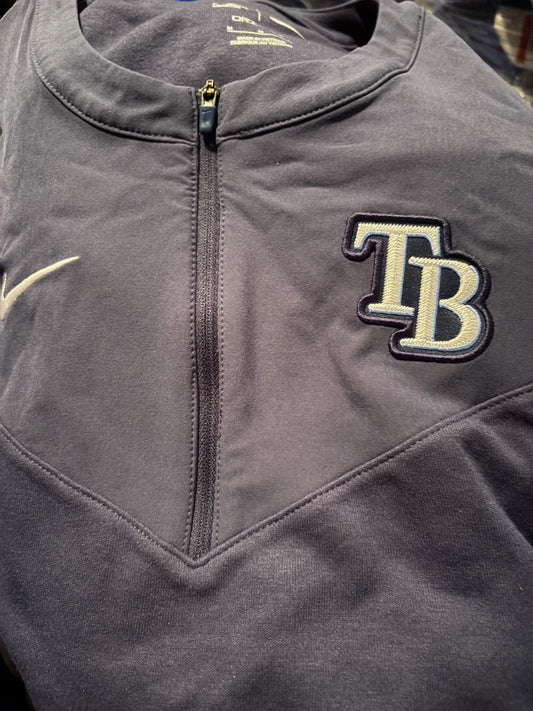 Tampa Bay Rays Nike Authentic Collection Game Time Pullover Large NWT