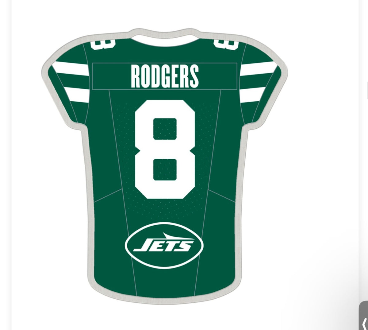 NFL New York Jets Aaron Rodgers Jersey Pin Green Bay Packers Hall of Fame