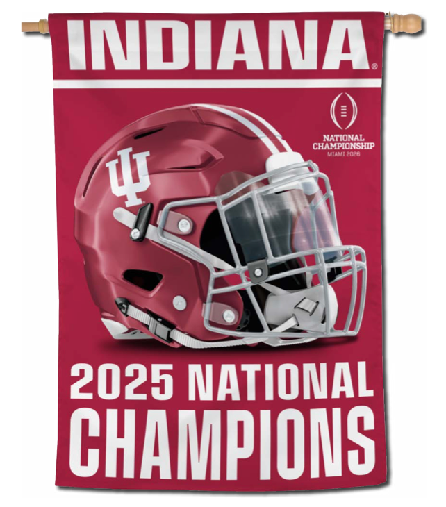 2025 2026 CFP NCAA National Champions Indiana Hoosiers 28X40 Banner