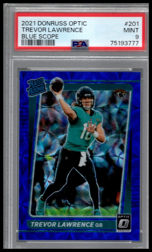 2021 Panini Donruss Optic - Rated Rookie Trevor Lawrence #201 Blue Scope...