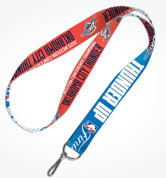 Oklahoma City Thunder 2025 western conference champions nba finals lanyard