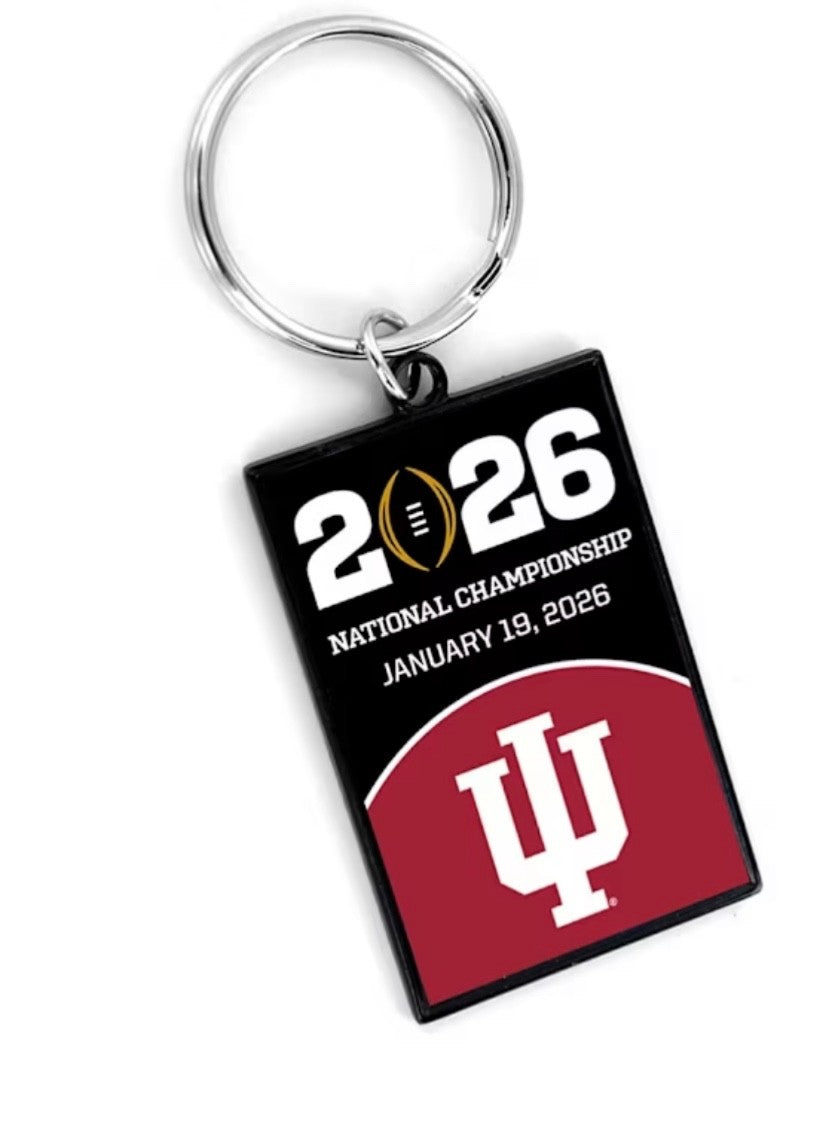 2025 2026 CFP National Championship Indiana Hoosiers Key Ring Peach Bowl
