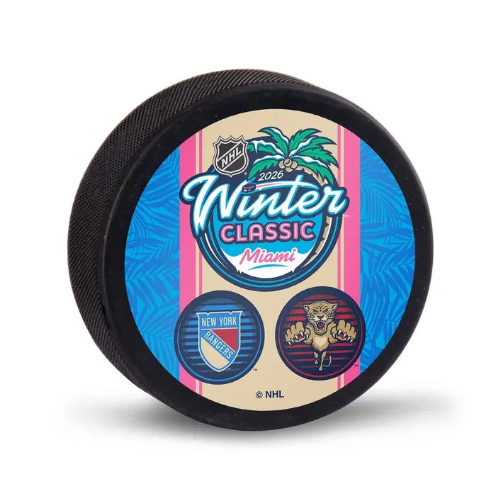 2026 NHL Winter Classic Dueling Logo Puck New York Rangers Florida Panthers