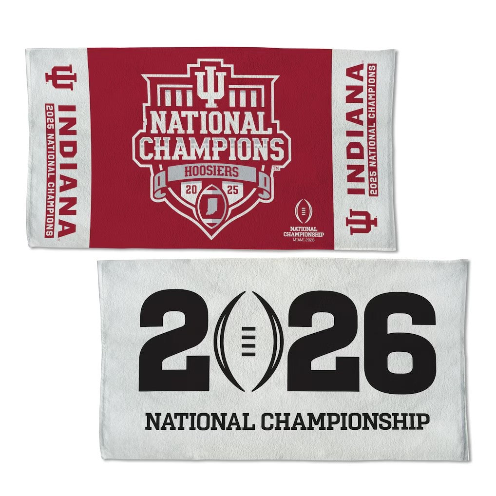 2025 2026 CFP NCAA National Champions Indiana Hoosiers Locker Room Towel