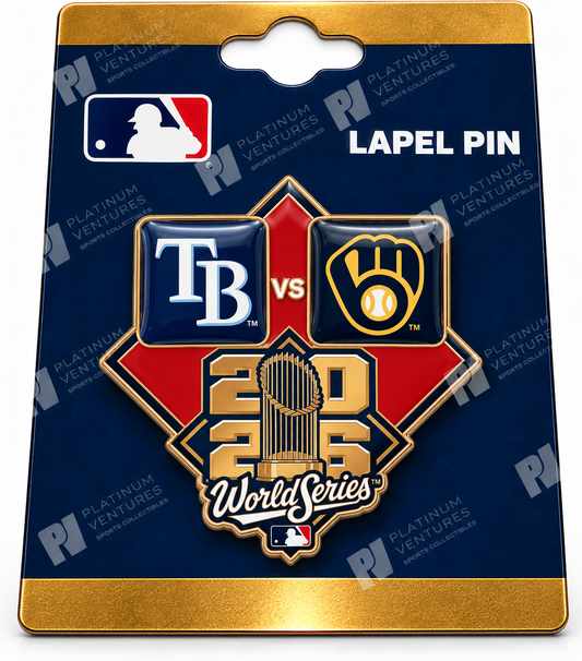2026 World Series Dueling Collector Pin Milwaukee Brewers Tampa Bay Rays LE/500