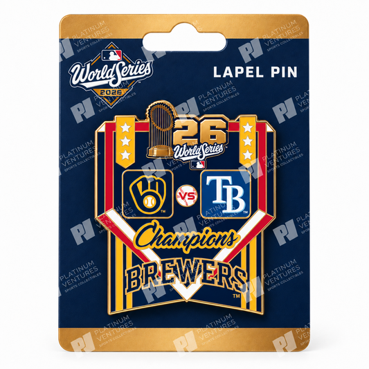 2026 World Series Champions Milwaukee Brewers MLB Overized 3" Pin