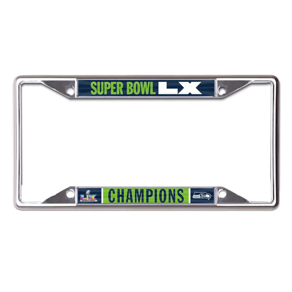2026 NFL Super Bowl LX 60 Champions SEATTLE SEAHAWKS License Plate Frame