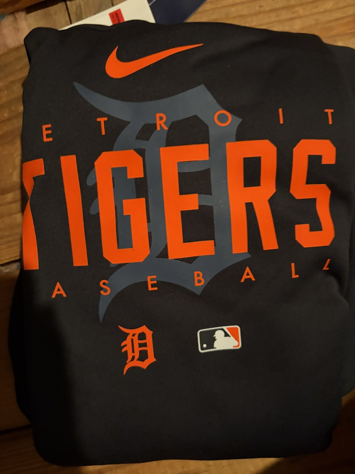 Detroit Tigers Mens Nike MLB Authentic Collection Pullover Hoodie Large