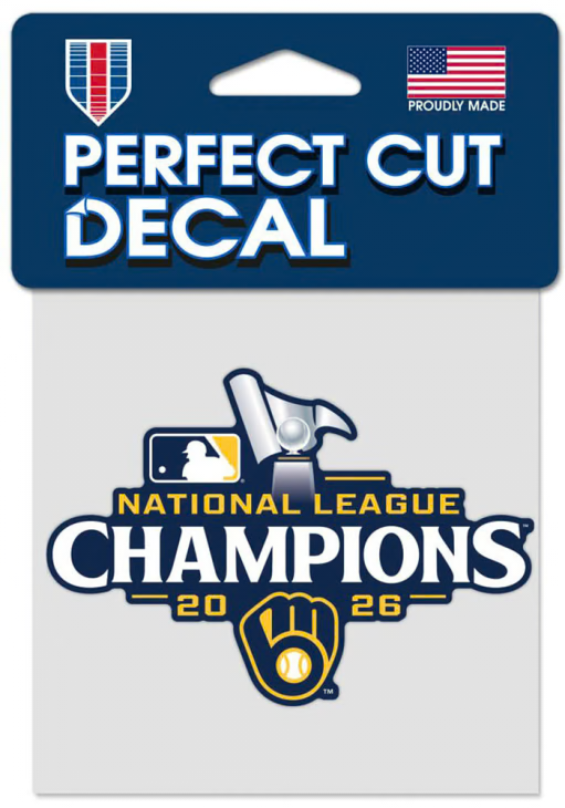 2026 MLB NL Champions Milwaukee Brewers 4x4 Decal NLCS World Series