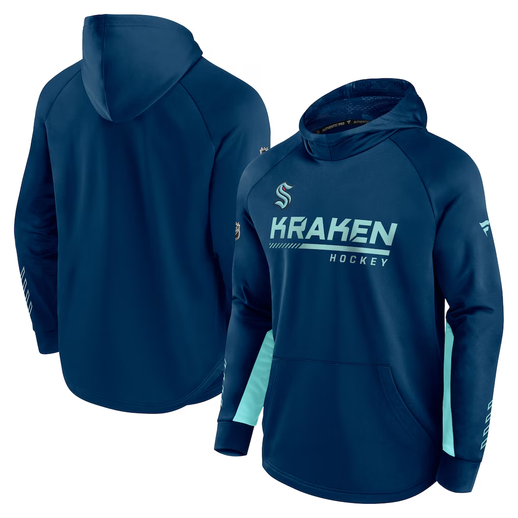 Seattle Kraken NHL Fanatics Brand Hoodie Sweatshirt Pro Locker Room Large