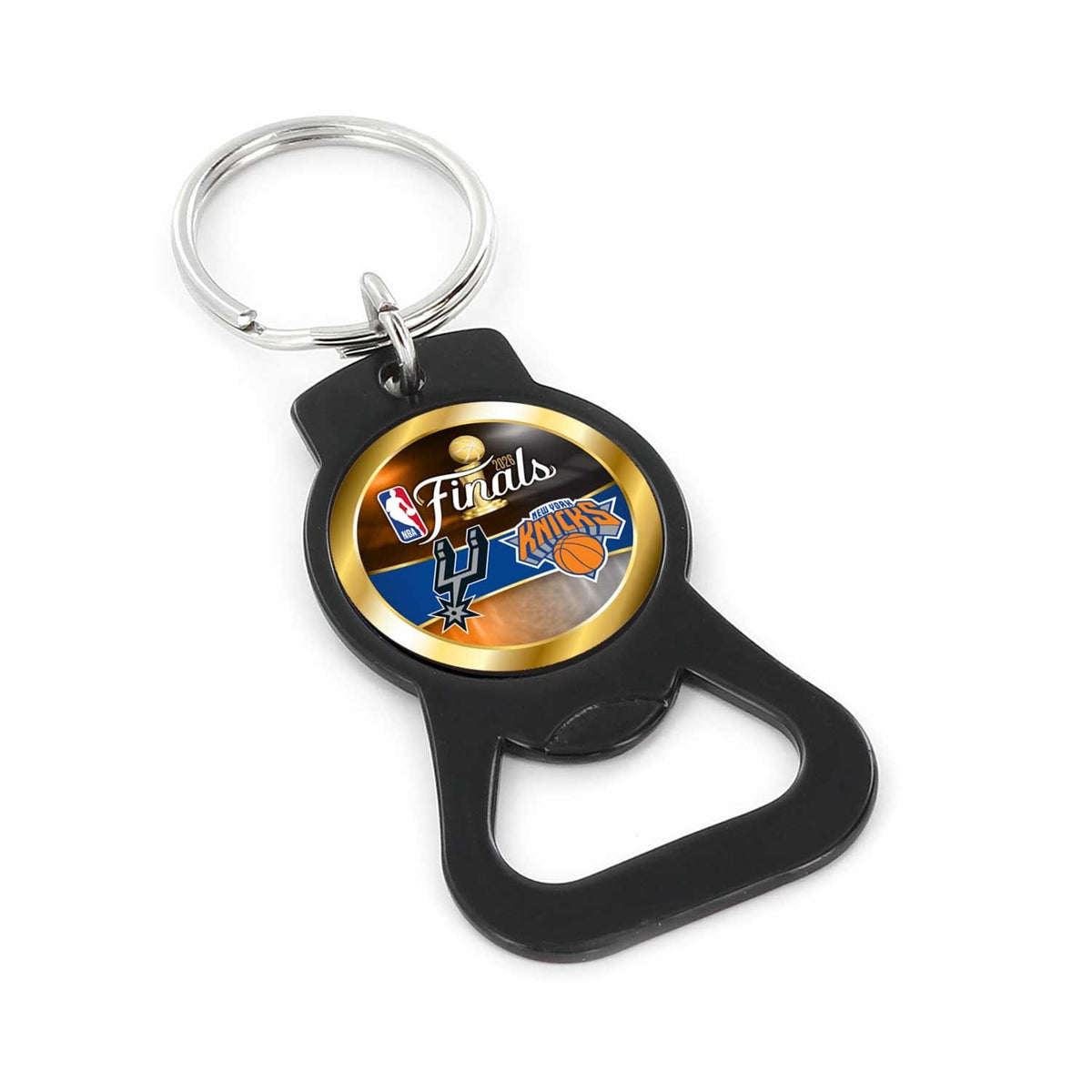 2026 NBA Finals New York Knicks vs San Antonio Spurs Dueling Key Chain Bottle Op