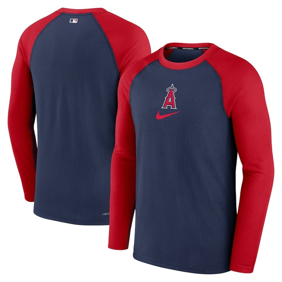 Los Angeles Angels Nike MLB Authentic Collection Game Raglan Long Sleeve