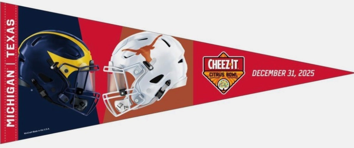 2025 Cheez-It Citrus Bowl Premium Pennant Texas vs Michigan CFP 2026