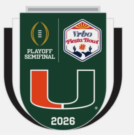 2025 2026 CFP Miami Hurricanes Fiesta Bowl College Football Playoff Pin Semifina