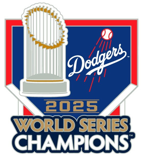 2025 World Series Champions Los Angeles Dodgers Logo Trophy Pin