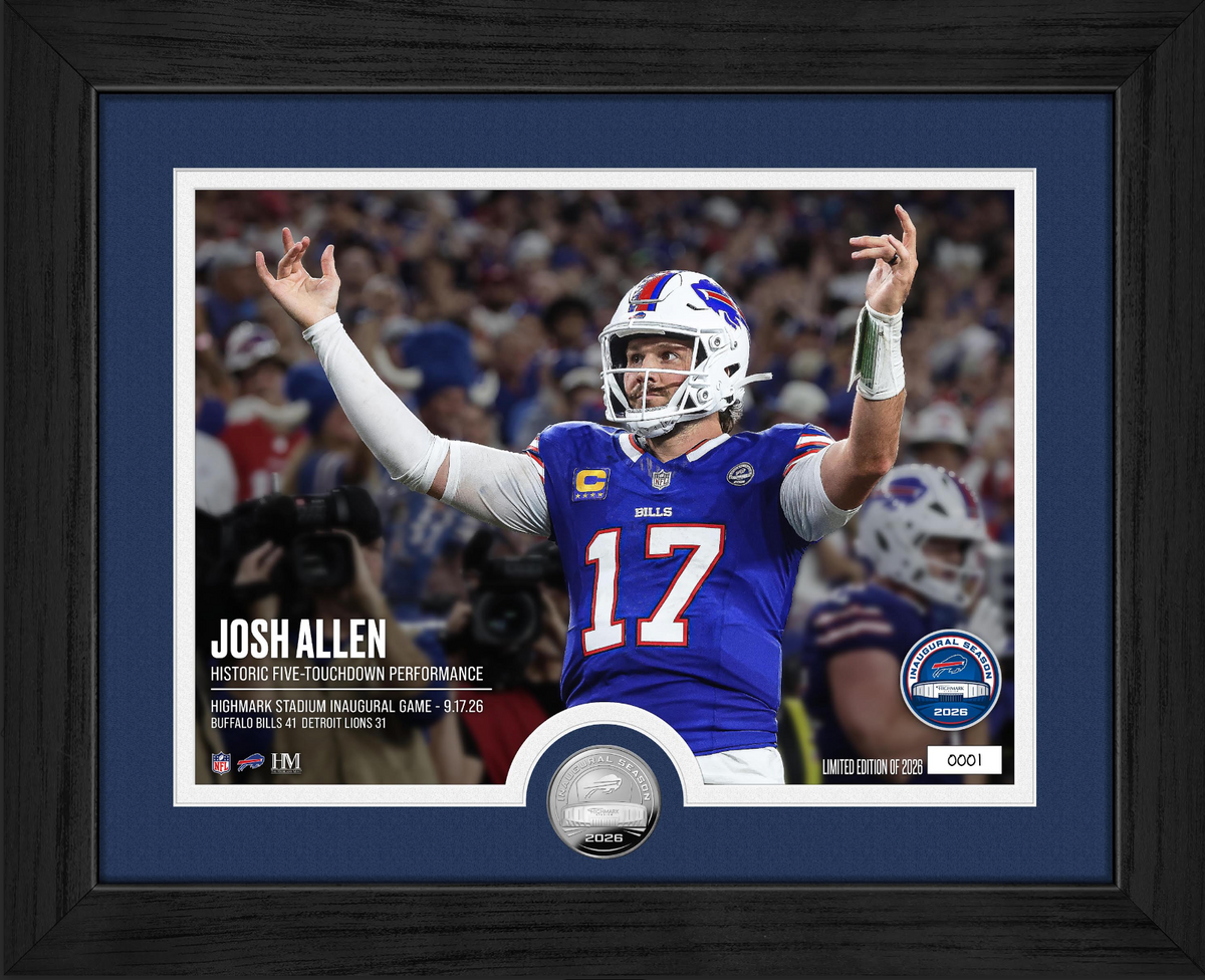 2026 Buffalo Bills Highmark Stadium First Game 9/17/26 Josh Allen Framed 13x16