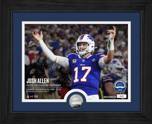 2026 Buffalo Bills Highmark Stadium First Game 9/17/26 Josh Allen Framed 13x16