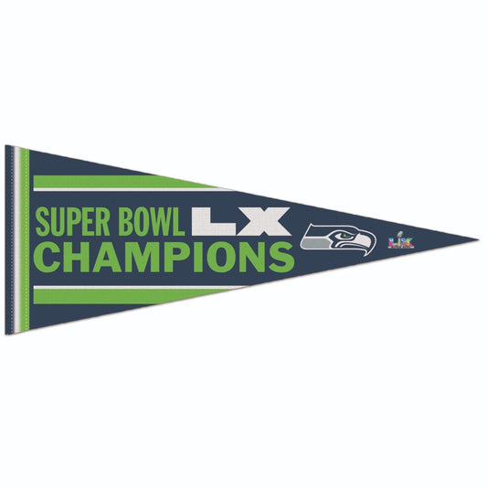 2026 NFL SUPER BOWL LX 60 CHAMPIONS SEATTLE SEAHAWKS CLASSIC PENNANT