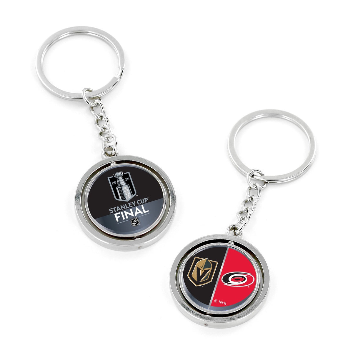 2026 NHL Stanley Cup Dueling Key Chain Vegas Golden Knights Carolina Hurricanes