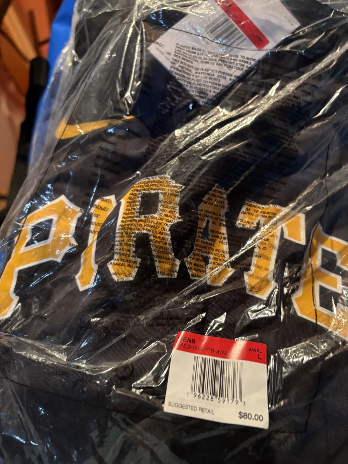 Pittsburgh Pirates Nike Authentic Collection V-Neck Batting Practice Large