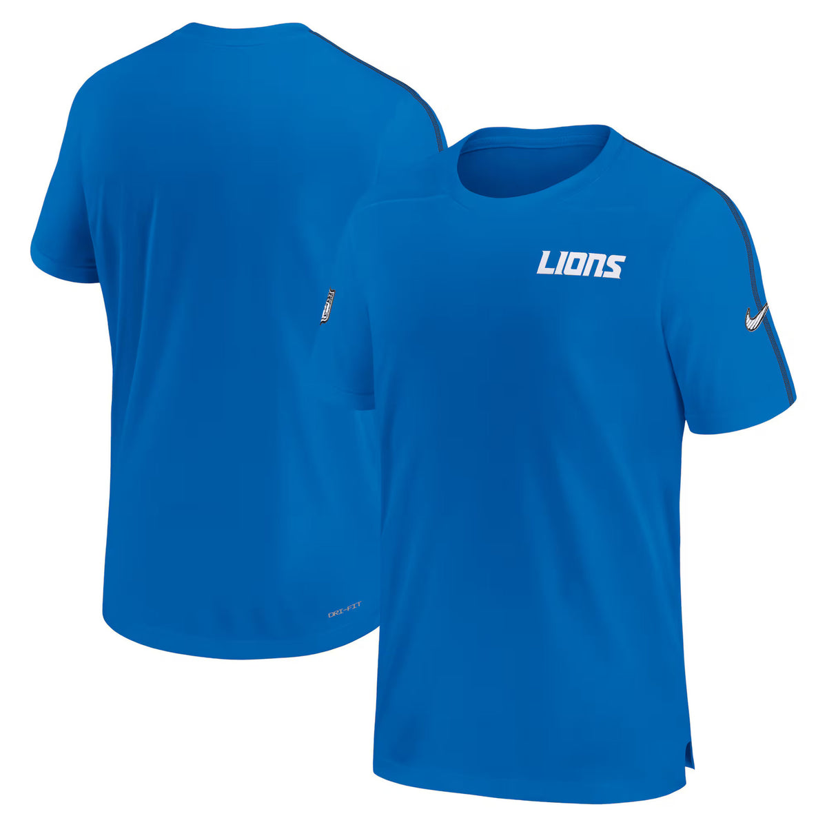 Detroit Lions Nike Blue 2024 Sideline Coach UV Performance T-Shirt  L