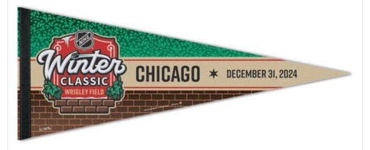 2025 Winter Classic Dueling Pennant Chicago Blackhawks St Louis Blues Wrigley