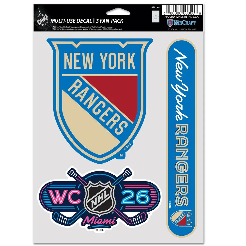 2026 NHL Winter Classic Decal Set New York Rangers Florida Panthers
