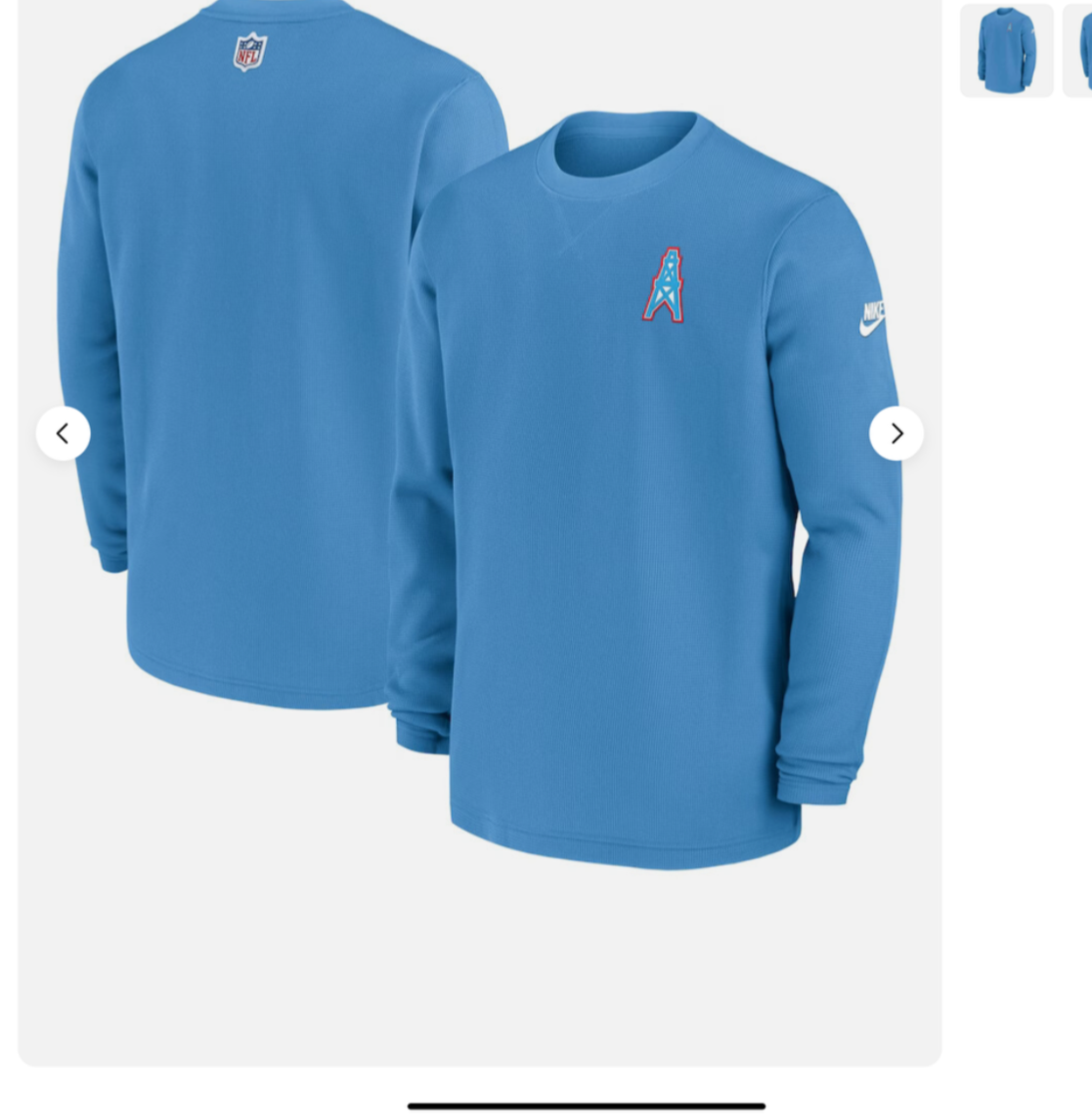Houston Oilers Texans Nike Waffle Sweatshirt Large