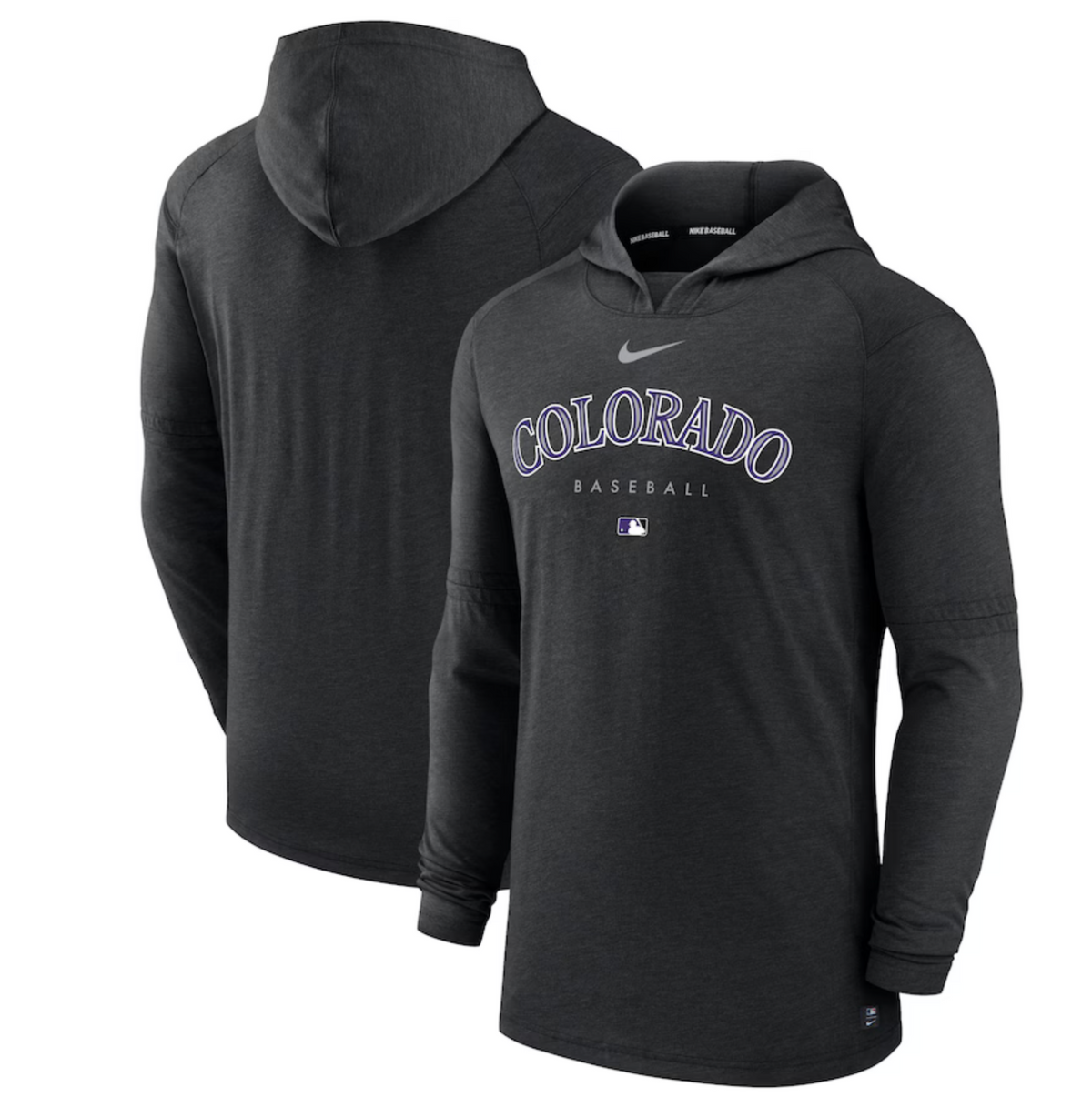 Colorado Rockies Nike MLB Authentic Collection Tri-Blend Early Work Hoodie Large