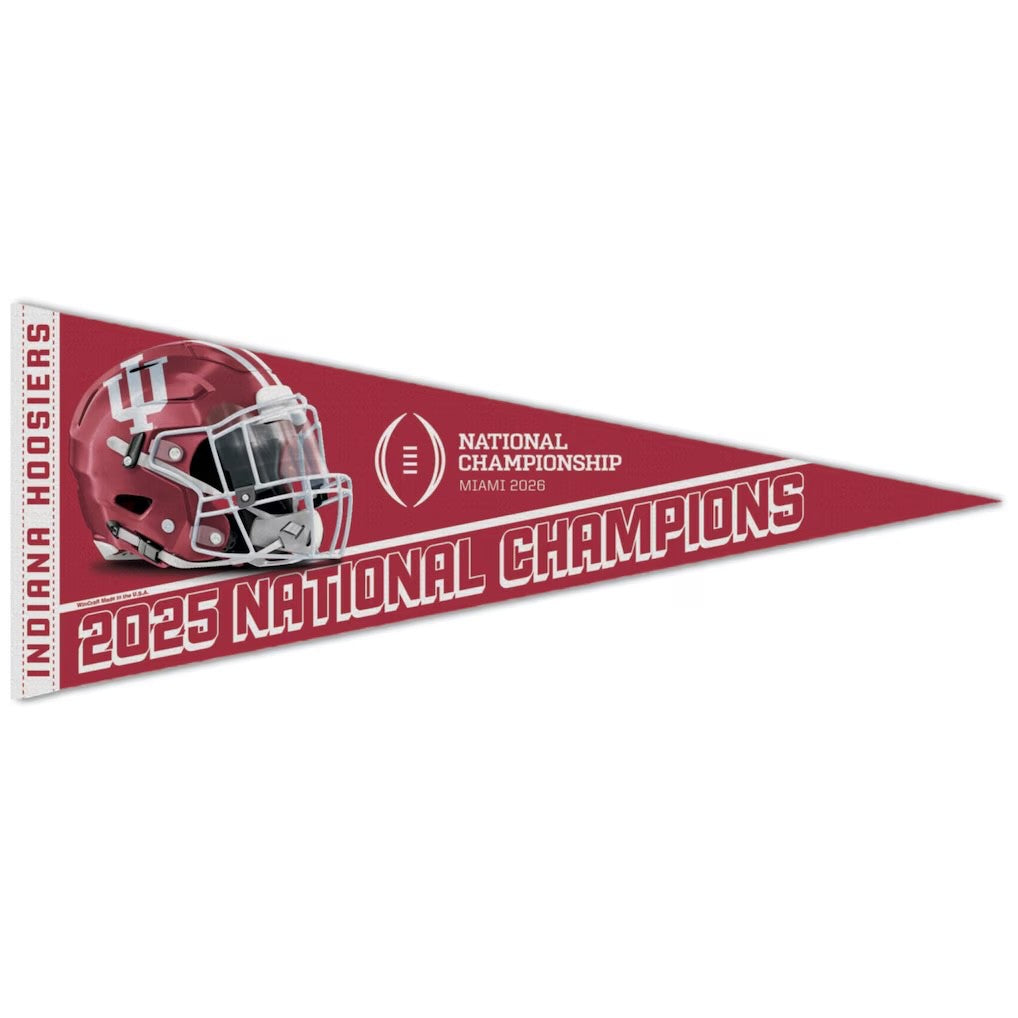 2025 2026 CFP NCAA National Champions Indiana Hoosiers Premium Pennant 12x30